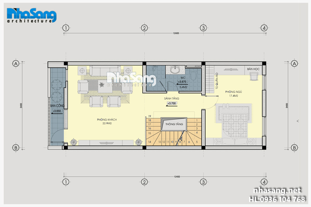 mẫu thiết kế nhà biệt thự phố hiện đại 2-3 tầng đẹp